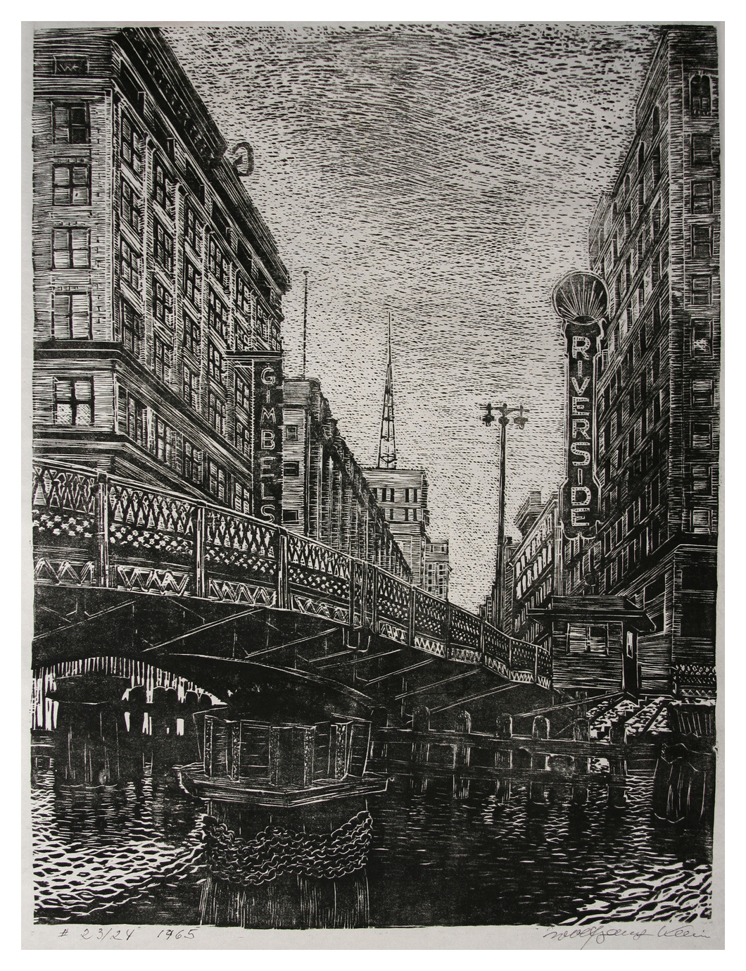 Looking down the Avenue 1965 with border